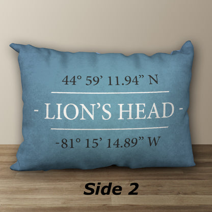 Lion's Head Lighthouse Designer Pillow, 20"x14"