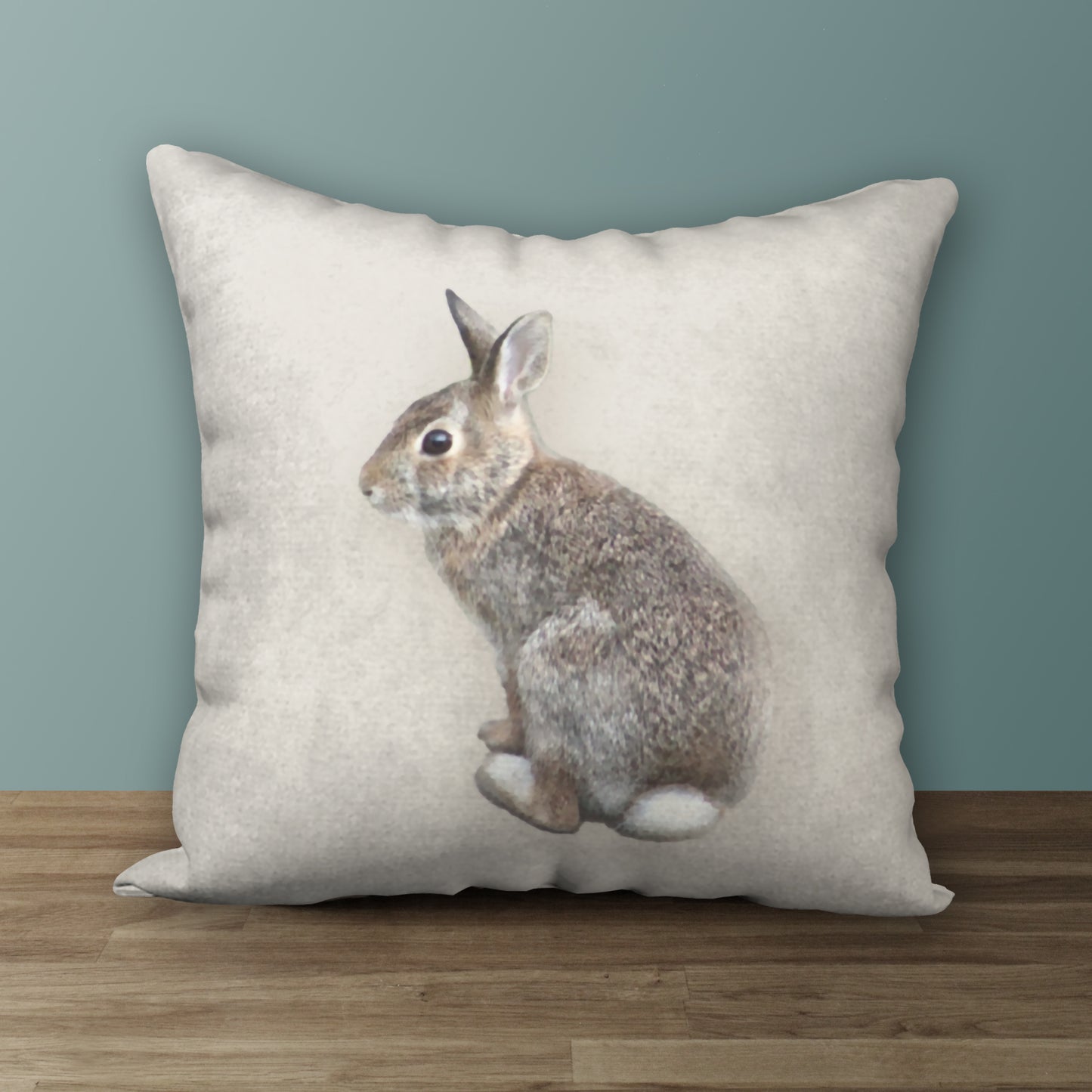 Cottontail Bunny Designer Pillow, 18"x18"