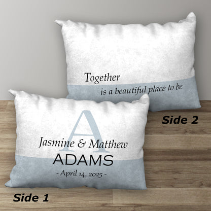 Personalized Classic Design Wedding Pillow, 20"x14"