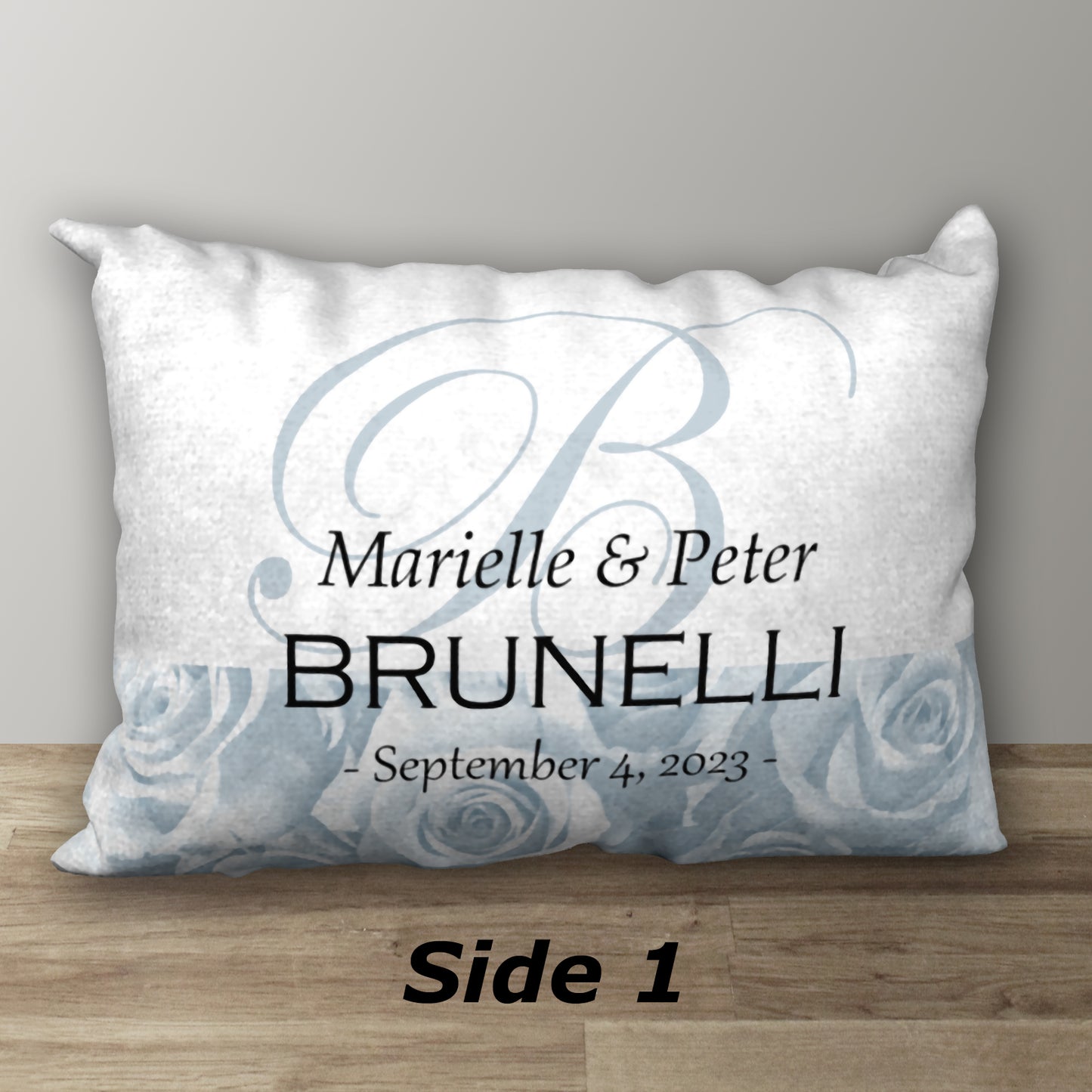 Personalized Romantic Design Wedding Pillow, 20"x14"