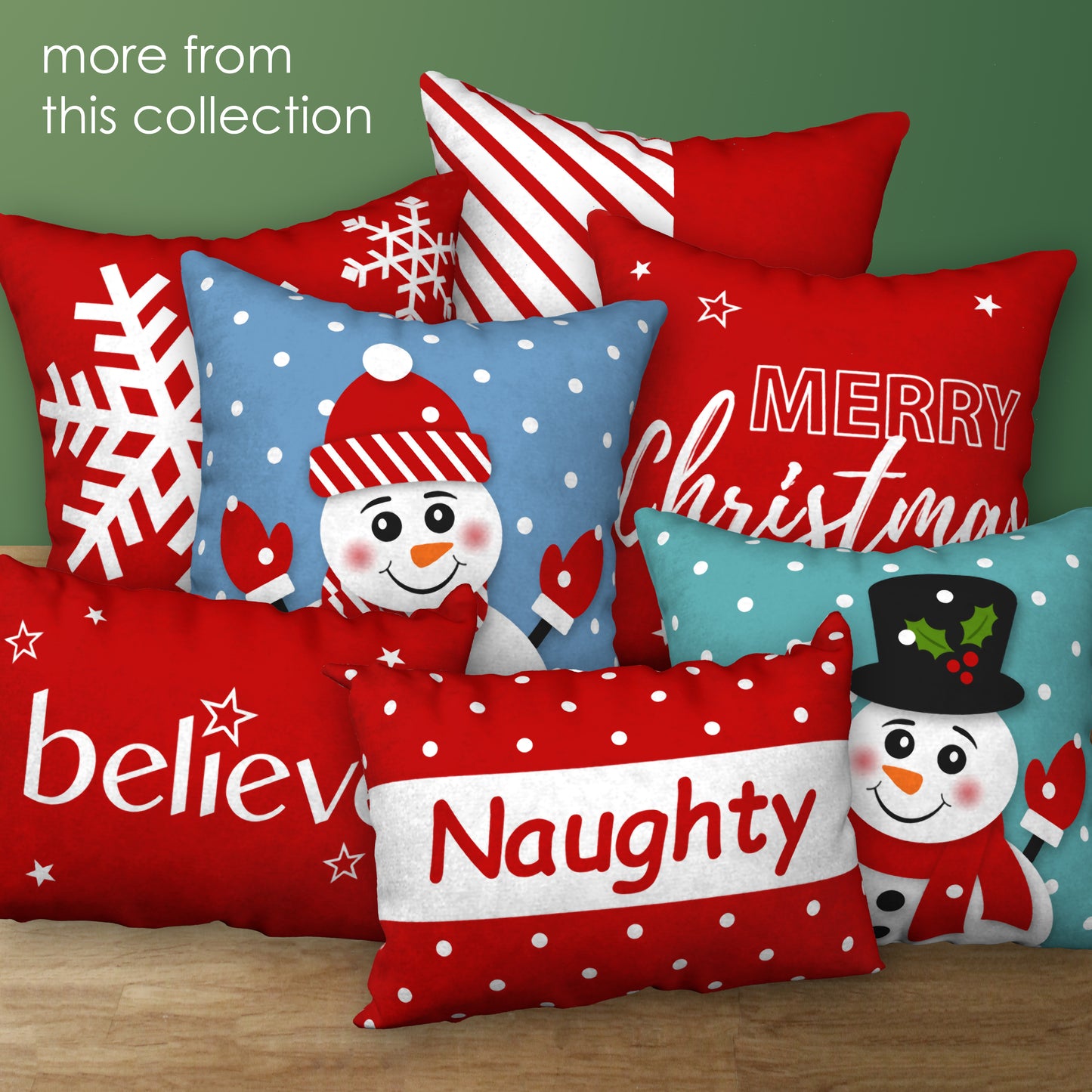 Set of 2 Snowman Holiday Designer Pillows,18"x18"