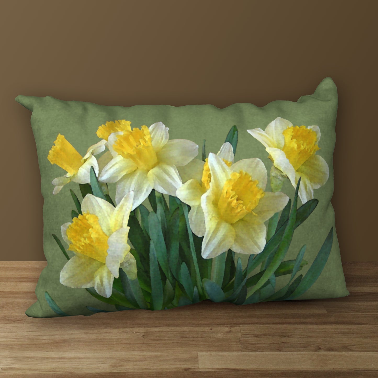 Daffodils Designer Pillow, 20"x14"