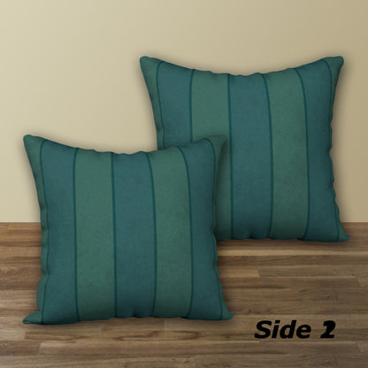 Set of 2 Peacock Feather Designer Pillows, 18"x18"