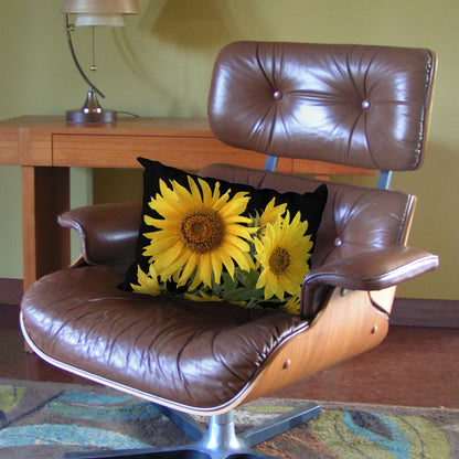 Sunny Sunflowers Designer Pillow, 20"x14"