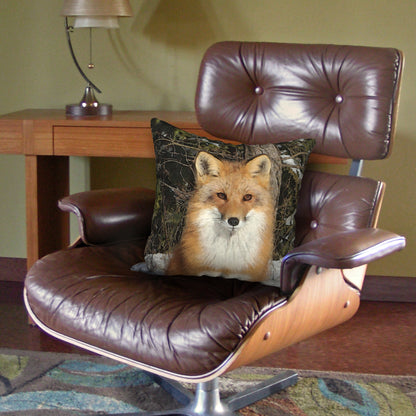 Red Fox Designer Pillow, 18"x18"