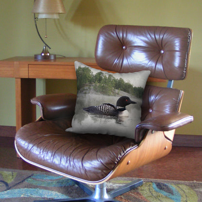 Loon on the Water Designer Pillow, 18"x18"