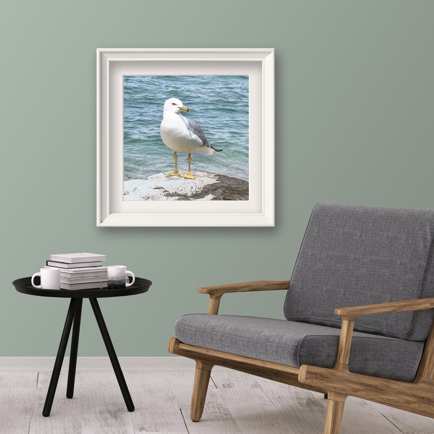 Seagull by the Shore Fine Art Print, Unframed