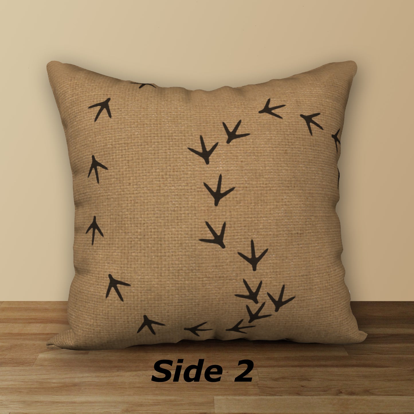 Chicken Footprints Designer Pillow, 18"x18"