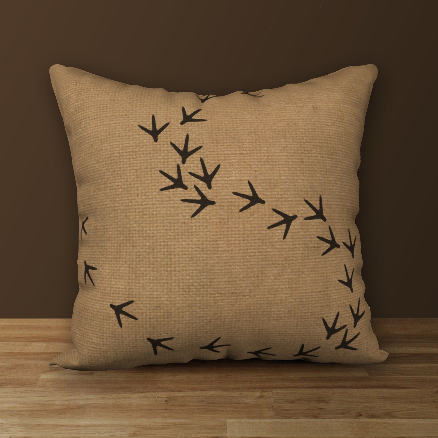 Chicken Footprints Designer Pillow, 18"x18"