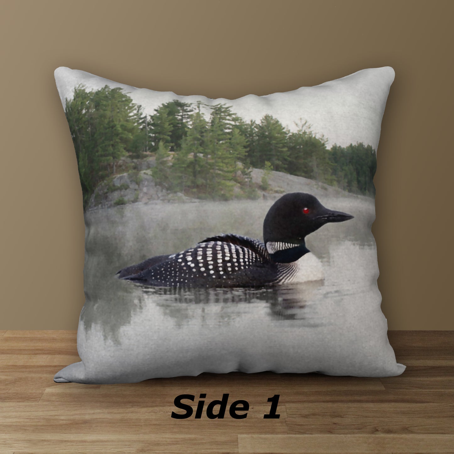 Loon on the Water Designer Pillow, 18"x18"