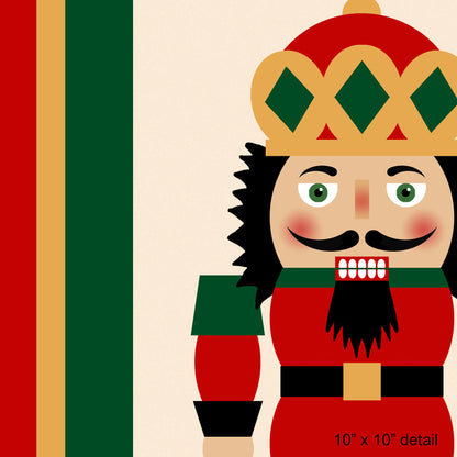 Nutcracker King Designer Holiday Pillow, 18"x18"