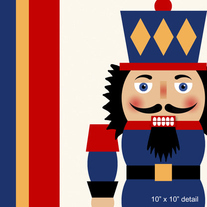 Nutcracker Soldier Designer Holiday Pillow, 18"x18"