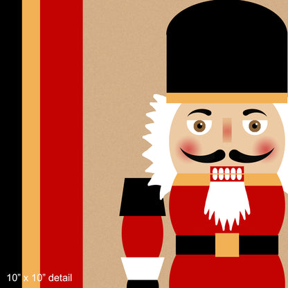 Nutcracker Royal Guard Designer Holiday Pillow, 18"x18"