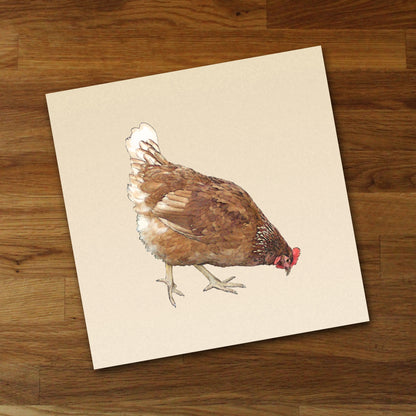 Little Red Hen Fine Art Print, Unframed