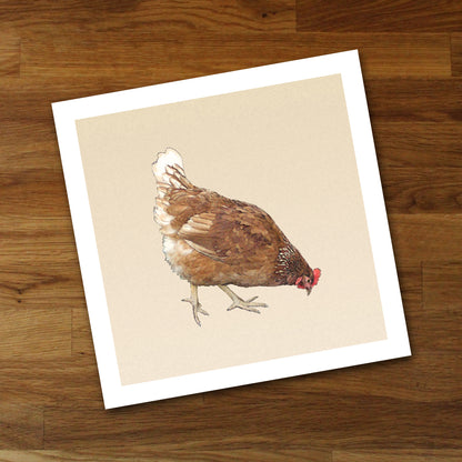 Little Red Hen Fine Art Print, Unframed